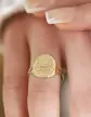 Bague Ronde Ma Maman Ange Gardien en Or &agrave; Personnaliser
