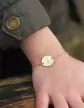 Bracelet Cha&icirc;ne Gar&ccedil;on Fleurs en Or - La F&eacute;e Galipette
