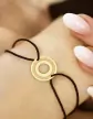 Bracelet Rond Ajour&eacute; Cordon D&eacute;cor art d&eacute;co