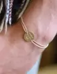 Bracelet Rond Cordon Papa Mon Hero en Or &agrave; Personnaliser