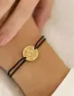 Bracelet Rond Cordon Make Love Not War en Or &agrave; Personnaliser