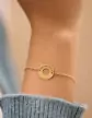Bracelet Femme Personnalis&eacute; Or Cercle Soleill&eacute;