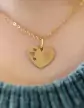 M&eacute;daille Coeur M Ajour&eacute;e Coeurs Fleur de Naissance