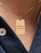 M&eacute;daille Rectangle Or &agrave; Personnaliser