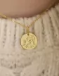 M&eacute;daille Petite Fille Papillons en or - La F&eacute;e Galipette