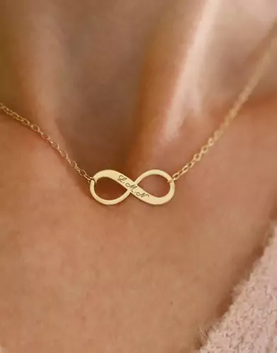 Collier Infini Ajour&eacute; en Or Personnalisable