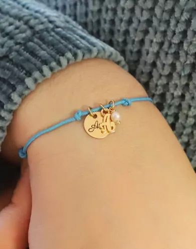 Bracelet Cordon Multi Pampilles en Or &agrave; Personnaliser