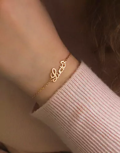 Bracelet Pr&eacute;nom Enfant en Or Personnalisable