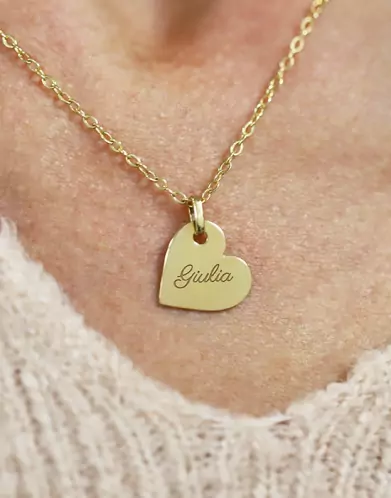 Petite M&eacute;daille C&oelig;ur en Or Personnalisable
