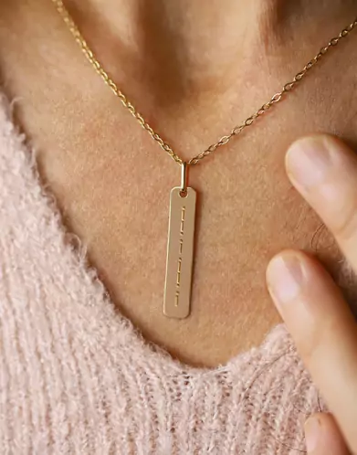 Pendentif Message Or &agrave; Personnaliser