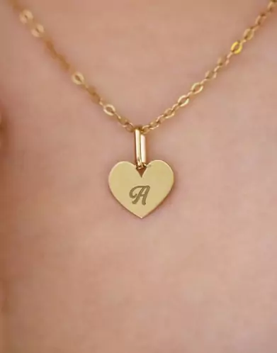 Petite M&eacute;daille C&oelig;ur en Or Personnalisable