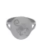 Bague Ronde Embl&egrave;me Zodiaque en Or Personnalisable