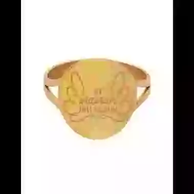 Bague Ronde Ma Maman Ange Gardien en Or &agrave; Personnaliser image cachée
