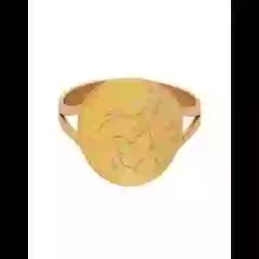 Bague Ronde Maman B&eacute;b&eacute; en Or &agrave; Personnaliser image cachée