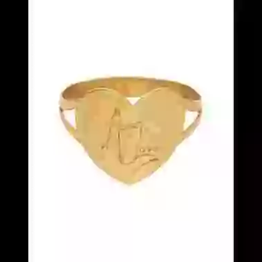 Bague Coeur Or Love B&eacute;b&eacute; image cachée