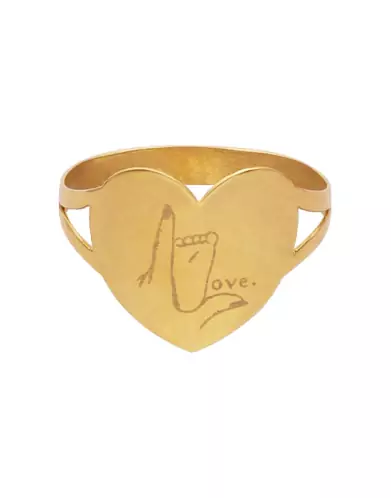 Bague Coeur Or Love B&eacute;b&eacute;