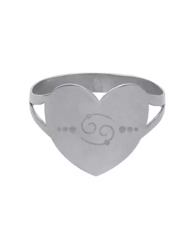 Bague Coeur Or Zodiaque Stylis&eacute;