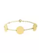 Bracelet Trois M&eacute;dailles Rondes en Or &agrave; Graver