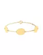 Bracelet Trois M&eacute;dailles Ovales en Or &agrave; Graver