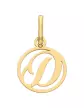 Pendentif Rond Ajour&eacute; Initiale en Or Personnalisable