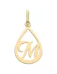 Pendentif Goutte Ajour&eacute;e Initiale en Or Personnalisable