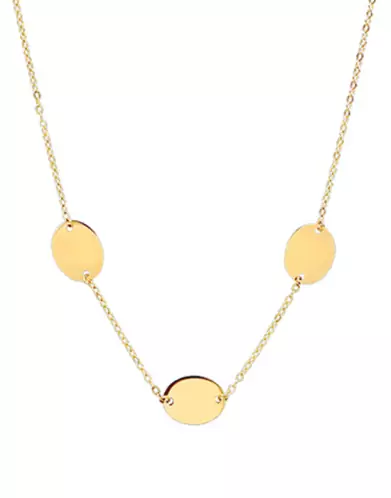 Collier Trois M&eacute;dailles Ovales en Or &agrave; Graver