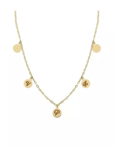Collier Personnalis&eacute; Or 5 Pampilles