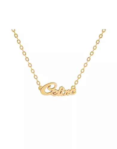 Collier Pr&eacute;nom Typographie Cursive en Or Personnalisable