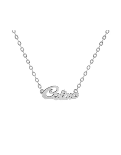 Collier Pr&eacute;nom Typographie Cursive en Or Personnalisable