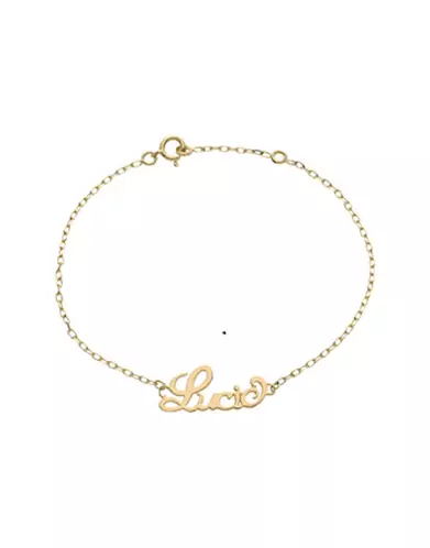 Bracelet Pr&eacute;nom Lettres Anglaises en Or Personnalisable