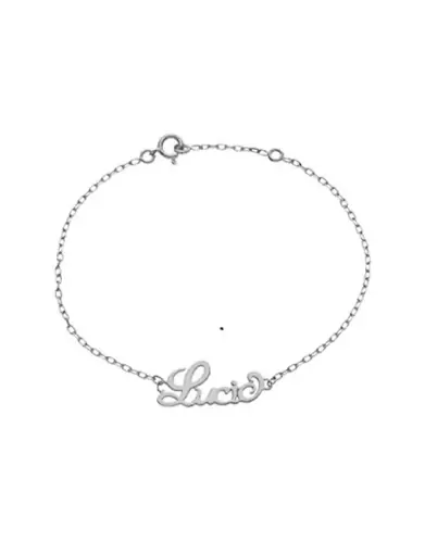 Bracelet Pr&eacute;nom Lettres Anglaises en Or Personnalisable