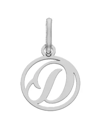 Pendentif Rond Ajour&eacute; Initiale en Or Personnalisable