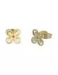 Boucles d&rsquo;Oreilles Fleur Ajour&eacute;e en Or