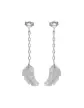 Boucles d&rsquo;Oreilles Plumes Pendantes en Or