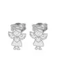 Boucles d&rsquo;Oreilles Ange Fille en Or