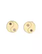 Boucles d&rsquo;Oreilles Yin Yang en Or et Pierres
