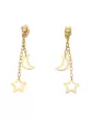 Boucles d&rsquo;Oreilles Pendantes Astres en Or