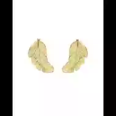 Boucles d&rsquo;Oreilles Plumes en Or image cachée