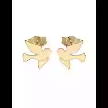 Boucles d&rsquo;Oreilles Colombe Or image cachée
