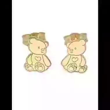 Boucles d&rsquo;Oreilles Ourson en Or image cachée