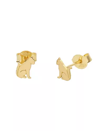 Boucles d&rsquo;Oreilles Chat en Or