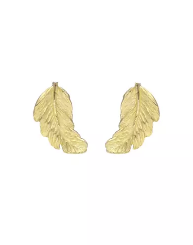Boucles d&rsquo;Oreilles Plumes en Or