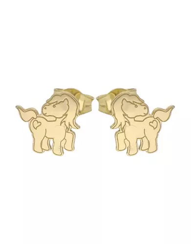 Boucles d&rsquo;Oreilles Poney en Or