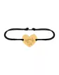 Bracelet C&oelig;ur Family Forever en Or Personnalisable sur Cordon