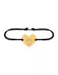 Bracelet C&oelig;ur Signe Zodiaque Enfantin en Or Personnalisable sur cordon