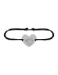 Bracelet C&oelig;ur Family Forever en Or Personnalisable sur Cordon