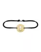 Bracelet Rond Croix Ajour&eacute;e en Or Personnalisable Cordon