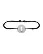 Bracelet Rond Croix Ajour&eacute;e en Or Personnalisable Cordon