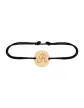 Bracelet Rond Cordon Lettre Grav&eacute;e Style Calligraphie en Or Personnalisable