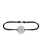 Bracelet Rond Cordon Lettre Grav&eacute;e Style Calligraphie en Or Personnalisable